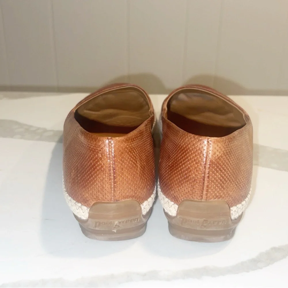PAUL GREEN Perforated Leather Espadrille